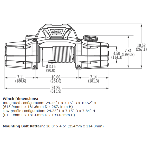 Warn ZEON 8 STEEL CABLE WINCH - 88980