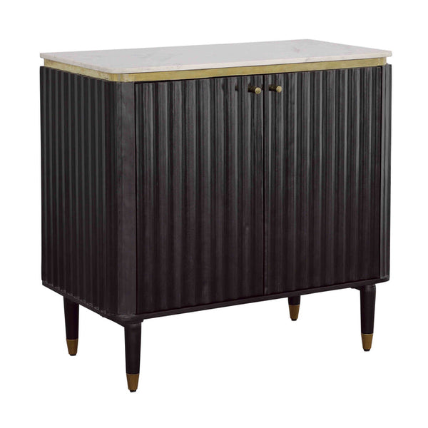 Coast2Coast Home Carlyle Two Door Bar Cabinet Black / Gold - 92528