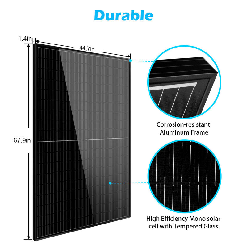 Sun Gold 415W Mono Black PERC Solar Panel - SG-415WMx2