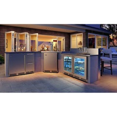 Perlick 24" Counter Depth Outdoor Refrigerator with 2 Full-Extension, Panel Ready Door - HH24RO-4-2