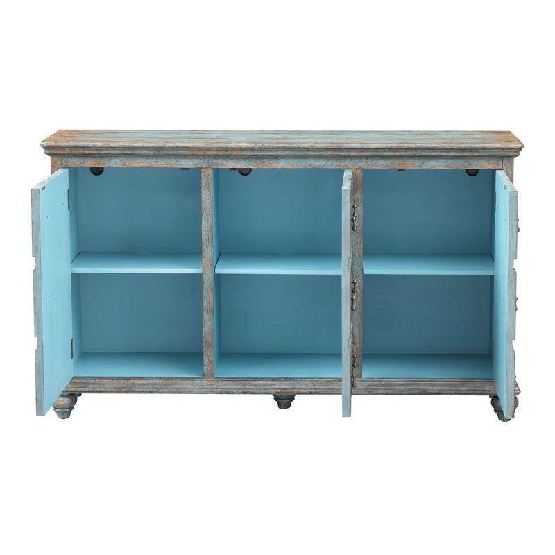 Coast2Coast Home Bell Three Door Credenza Roxanna Aged Blue - 55655