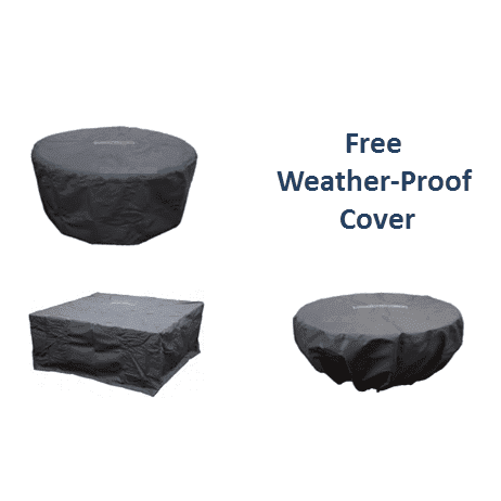 Prism Hardscapes Pebble Fire Table with Free Cover - Ph-410-4ng_b052