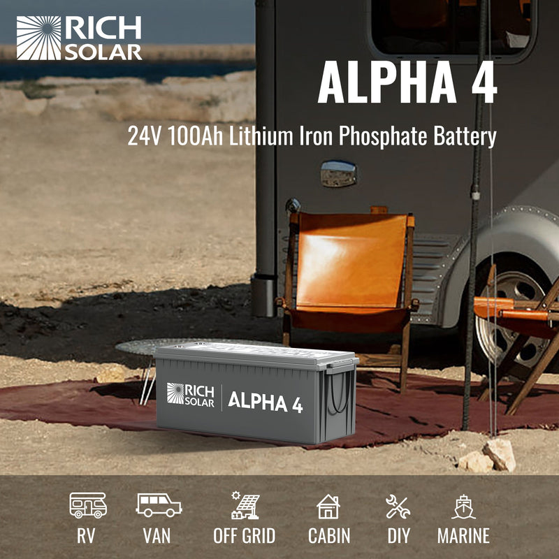 24V 100Ah LiFePO4 Lithium Iron Phosphate Battery w/ Internal Heating and Bluetooth Function - Backyard Provider