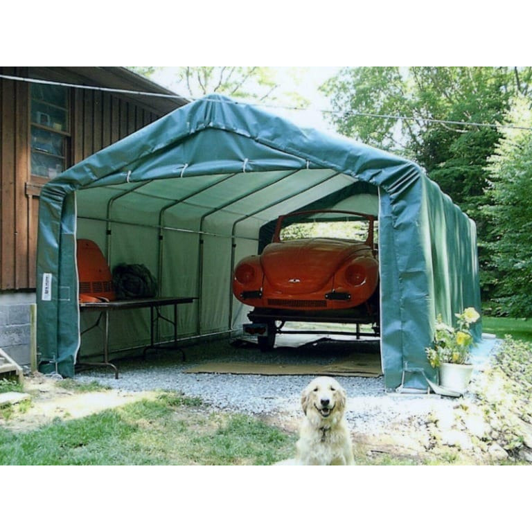 Rhino Shelter Extended Garage Round Style 12'W x 40'L x 8'H