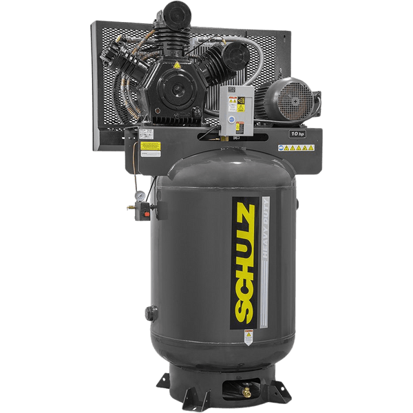 Schulz V-Series Air Compressor 10 HP 120 gal. 2-Stage 208-230V 3-Phase Vertical New - 10120VW40X-3