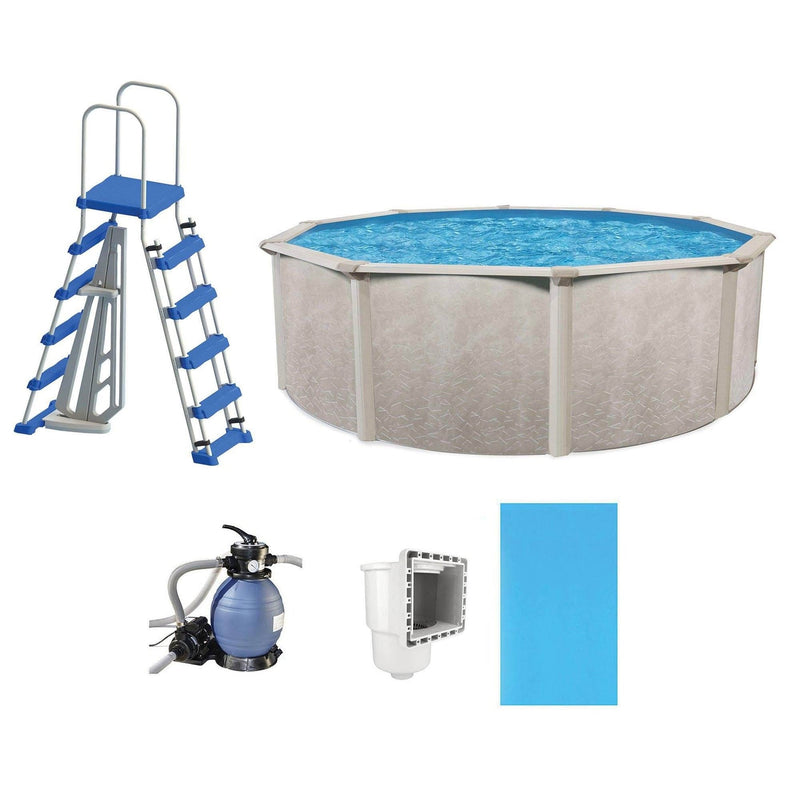 Aquarian Phoenix 15ft x 52in Above Ground Swimming Pool Kit & Pump & Ladder Kit - 108751