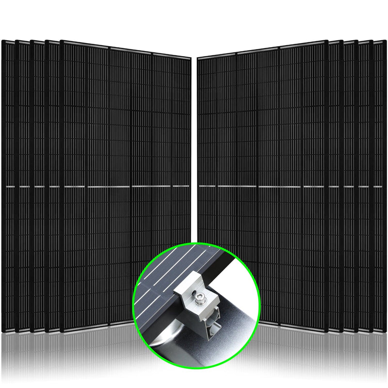 410 Watt Monocrystalline Solar Panel (10 Packs) With Solar Panel Mount Rack - Backyard Provider