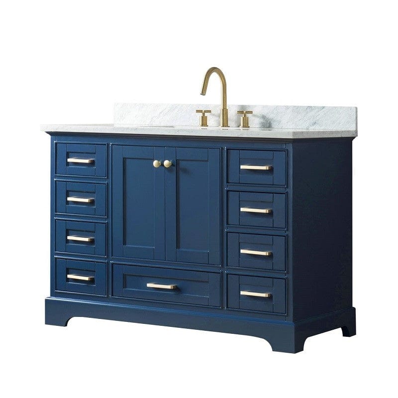 Legion Furniture WS3348-B 48 Inch Solid Wood Vanity in Blue, No Faucet - Backyard Provider