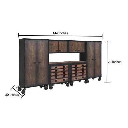 Duramax 6-Piece Garage Storage Combo Set with Tool Chests, Wall Cabinets and Free Standing Cabinets - Backyard Provider