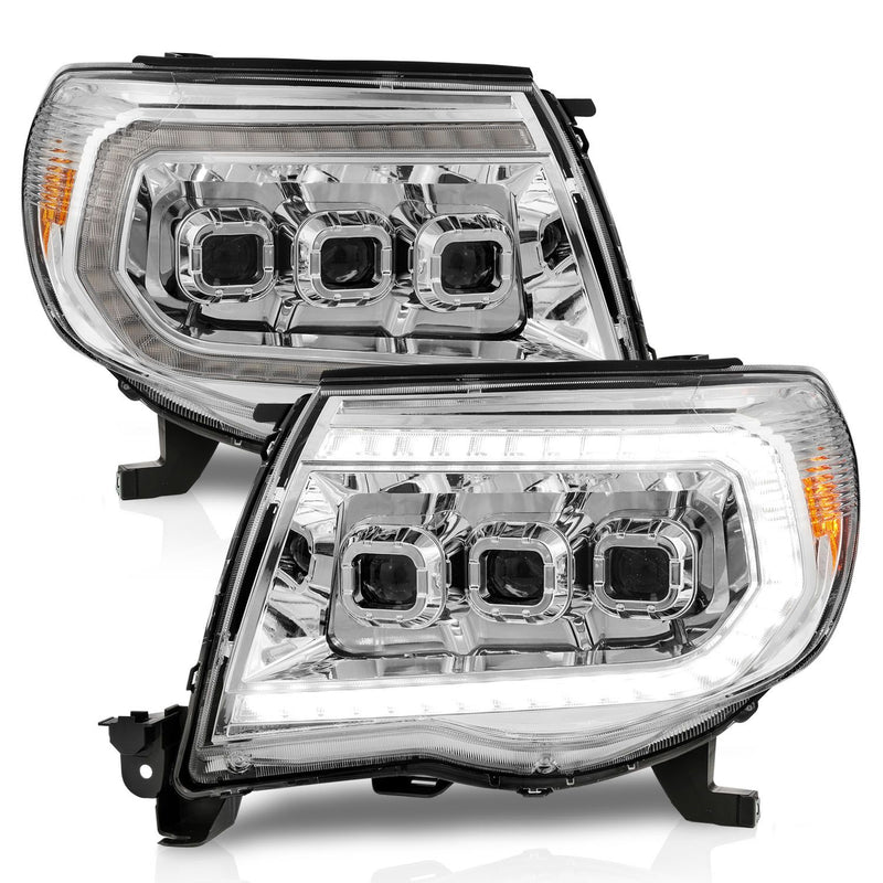 Anzo Full Led Projector Head Lights Chrome with Initiation Feature and Sequential Turn Signal - 111582