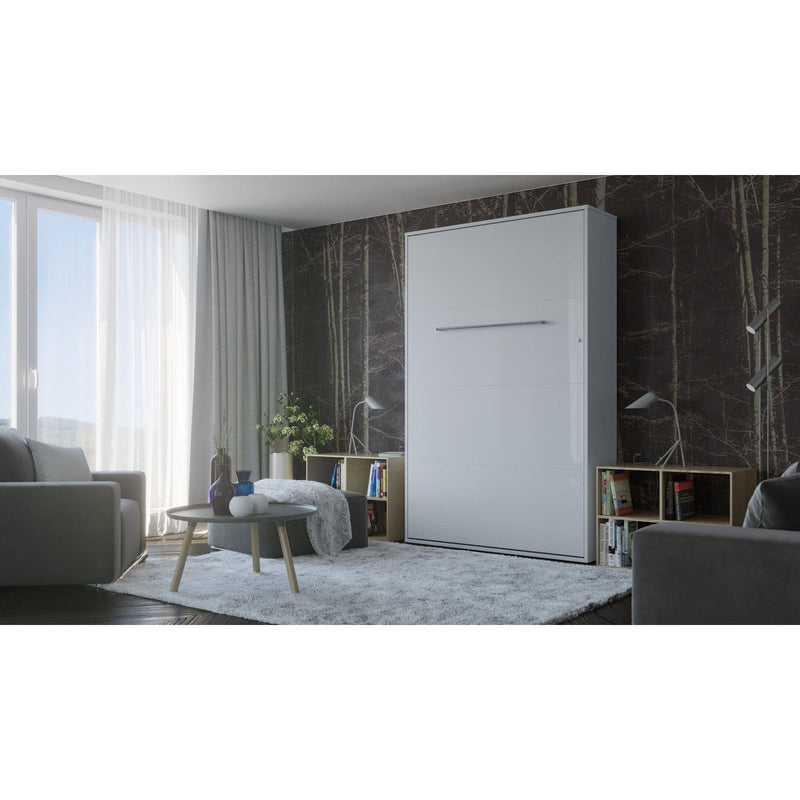 Maxima House Vertical Murphy bed Invento European FULL size with mattress and LED included - Backyard Provider