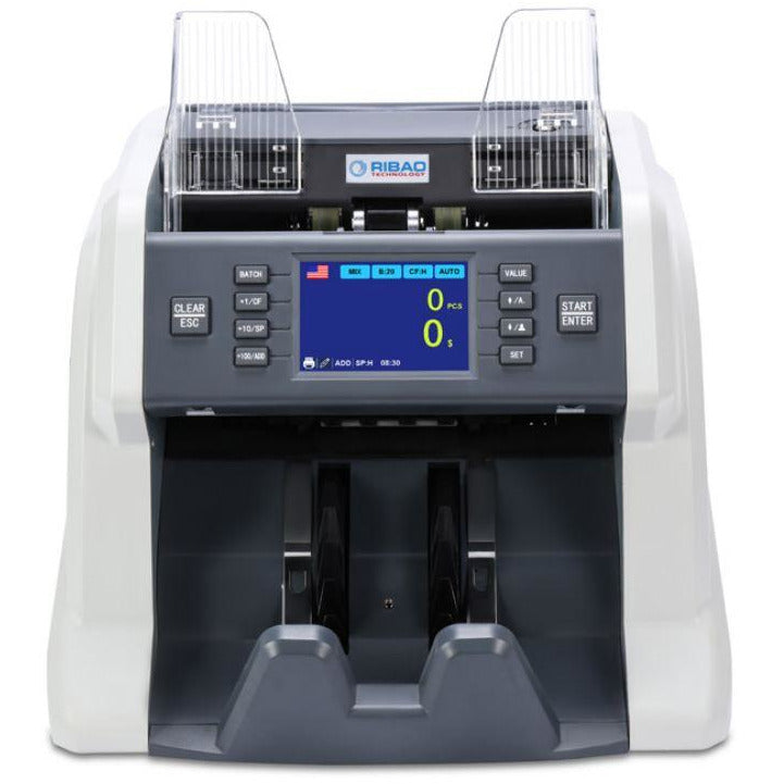 Ribao Mixed Denomination Professional Bill Value Counter CIS/UV/MG/IR Counterfeit Detection - BC-40