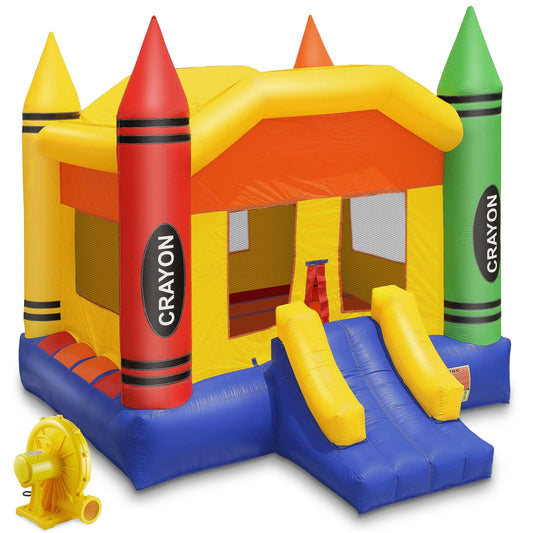 17'x13' Commercial Inflatable Crayon Bounce House w/ Blower by Cloud 9 - Backyard Provider