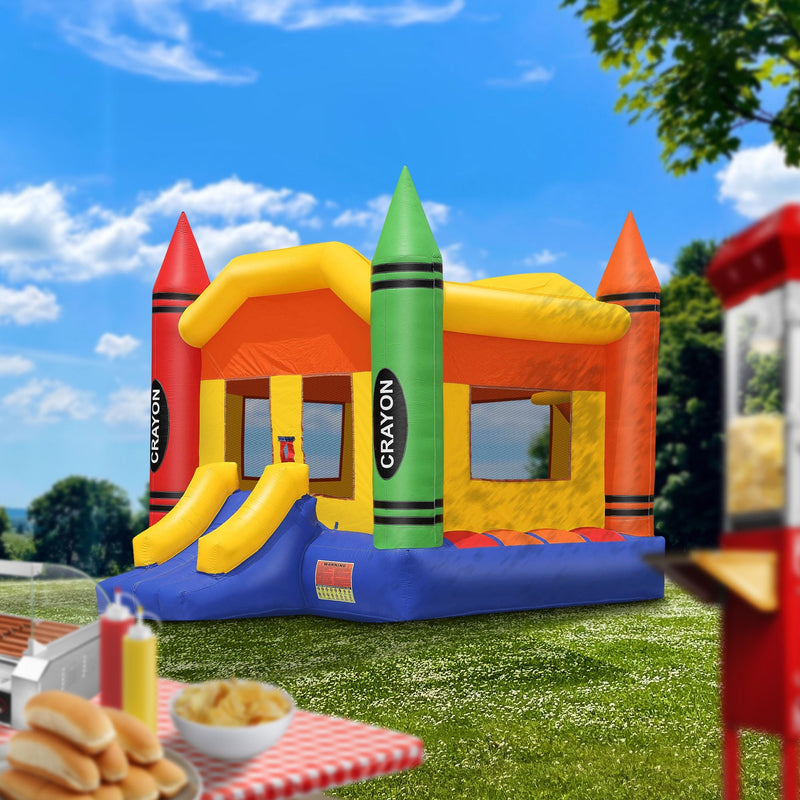 17'x13' Commercial Inflatable Crayon Bounce House by Cloud 9 - Backyard Provider