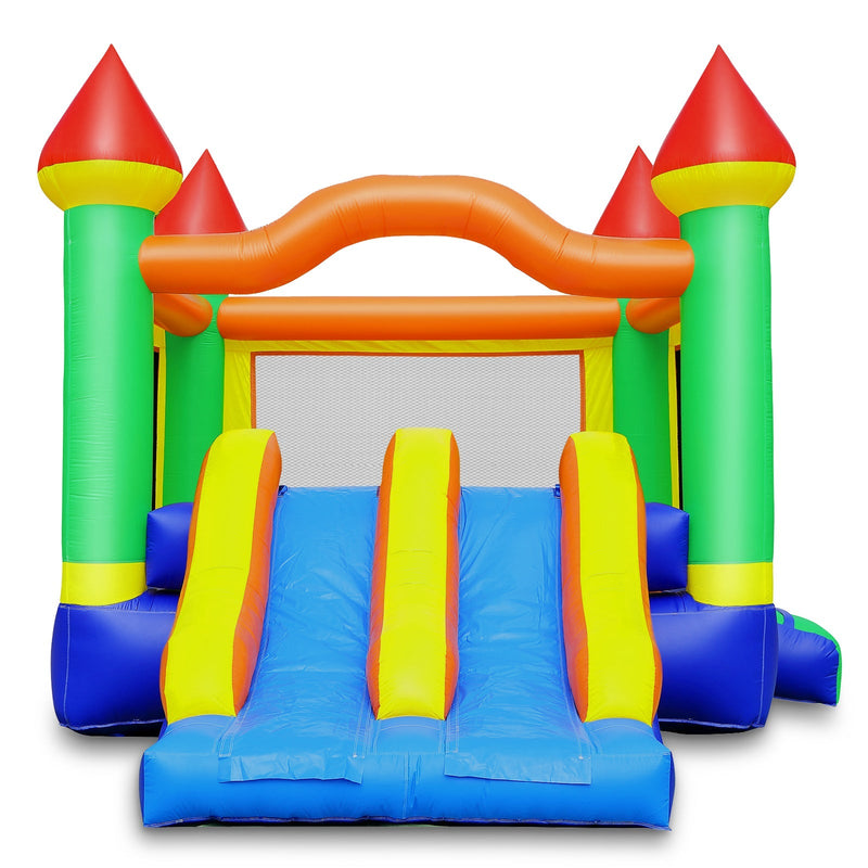 Commercial Mega Double Slide Castle Bounce House w/ Blower by Cloud 9 - Backyard Provider