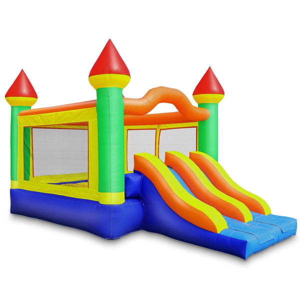 Commercial Mega Double Slide Castle Bounce House by Cloud 9 - Backyard Provider