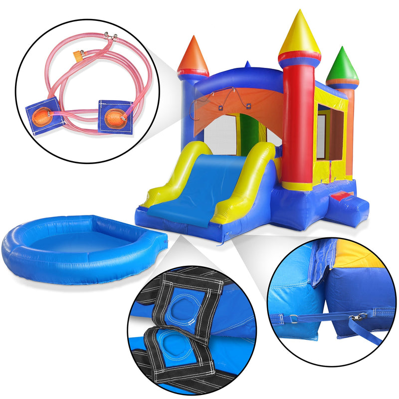 Commercial Inflatable Bounce House with Water Slide and Blower - Backyard Provider