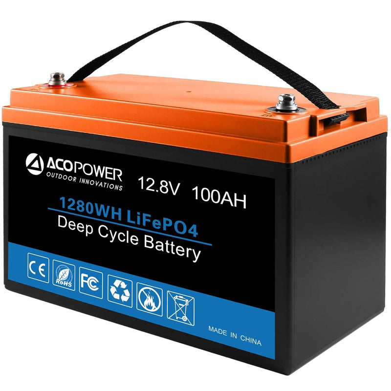 ACOPOWER 12V 100Ah LiFePO4 Deep Cycle Lithium Battery - HY-Li100Ah