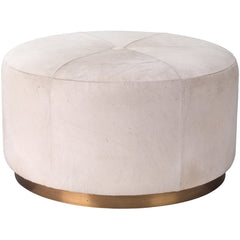 Jamie Young Thackeray Round Pouf, Large -D. 20THAC-LGWH