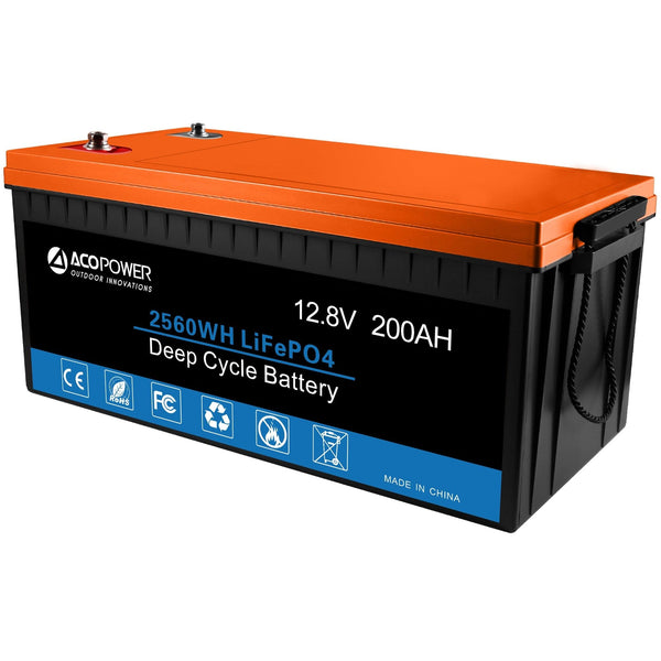 ACOPOWER 12V 200Ah LiFePO4 Deep Cycle Lithium Battery - HY-Li200Ah