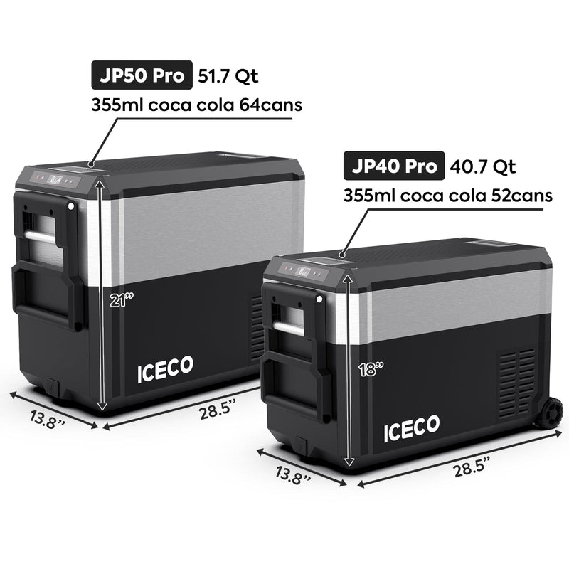 JP Pro Series 40/50L Wheeled Portable Freezer Car Fridge With Cover | ICECO