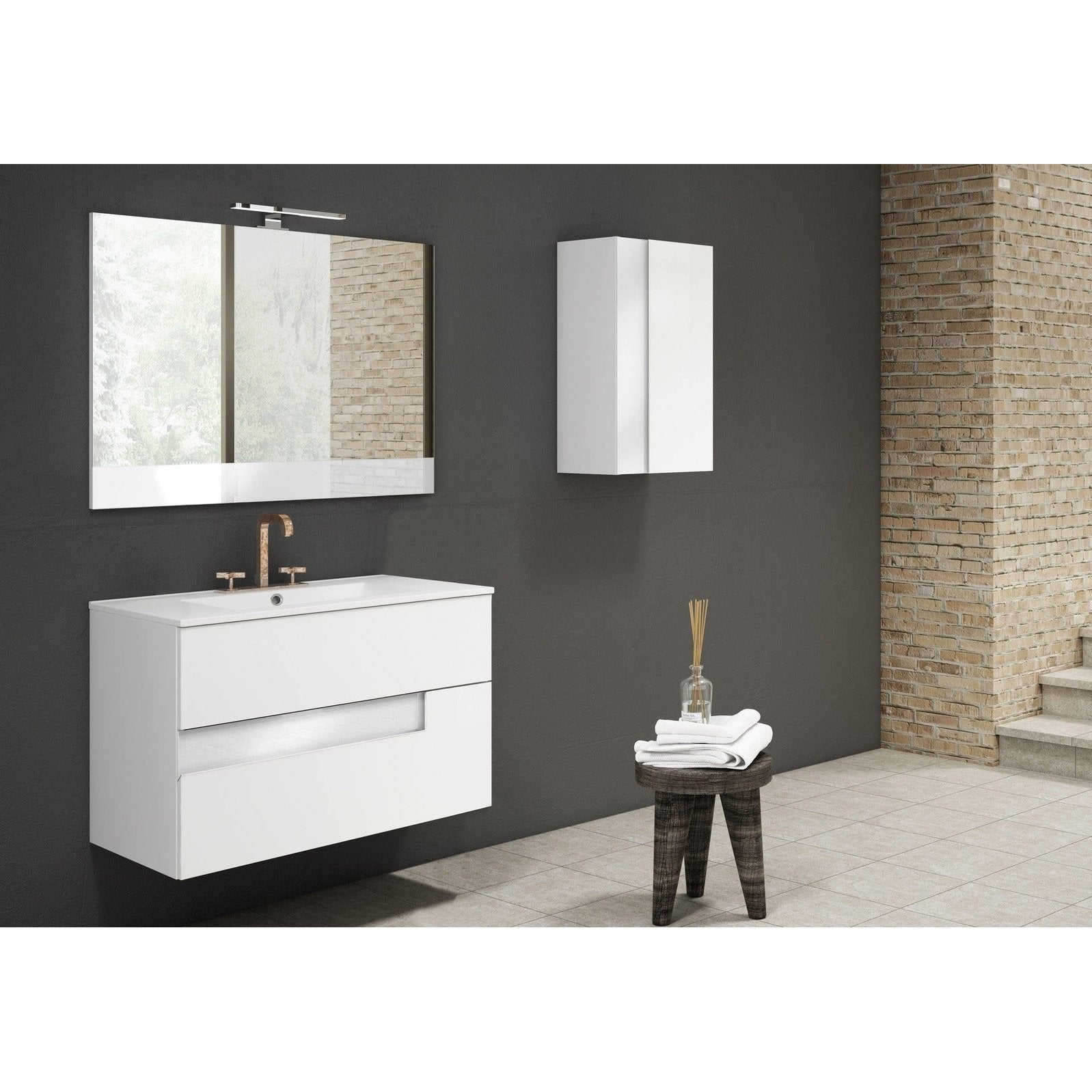 Lucena Bath Vision 24" Contemporary Wood Single Vanity in 6 colors - Backyard Provider