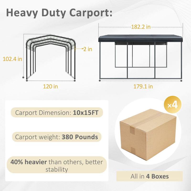 VEIKOUS Outdoor Carport Canopy , Metal Carport Tent Heavy Duty, Garage Car Shelter Shade with Metal Roof 4.8 out of 5 stars, average rating value. Read 49 Reviews. Same page link. 4.8 49 Write a review - PG0216-01