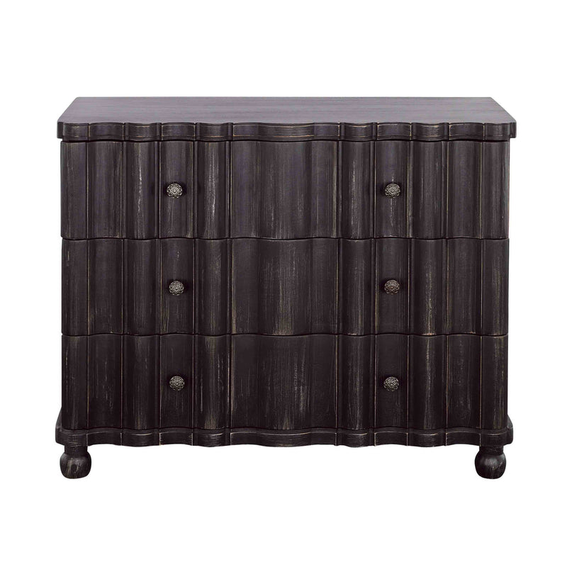 Coast2Coast Home Shadowbox Three Drawer Chest Black - 92527