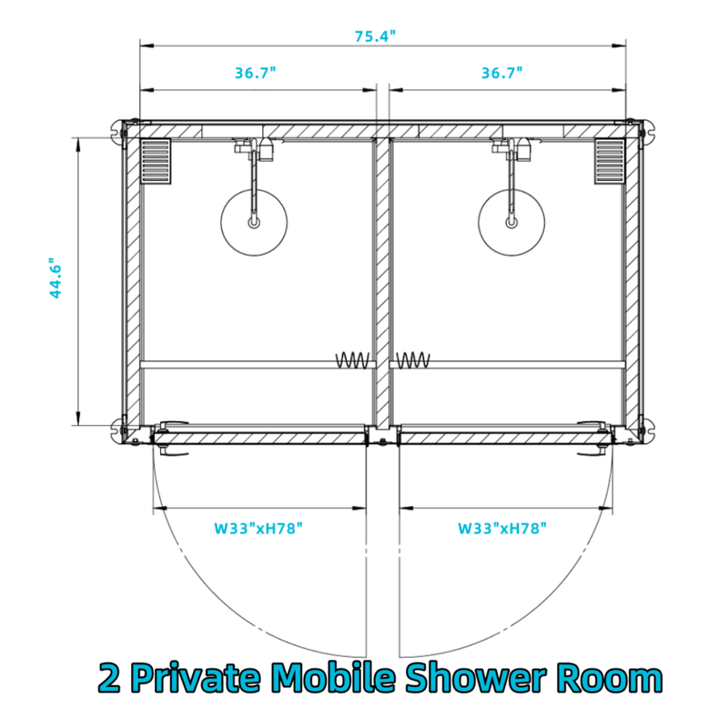 Bastone 2 Private Mobile Shower Room PM000128