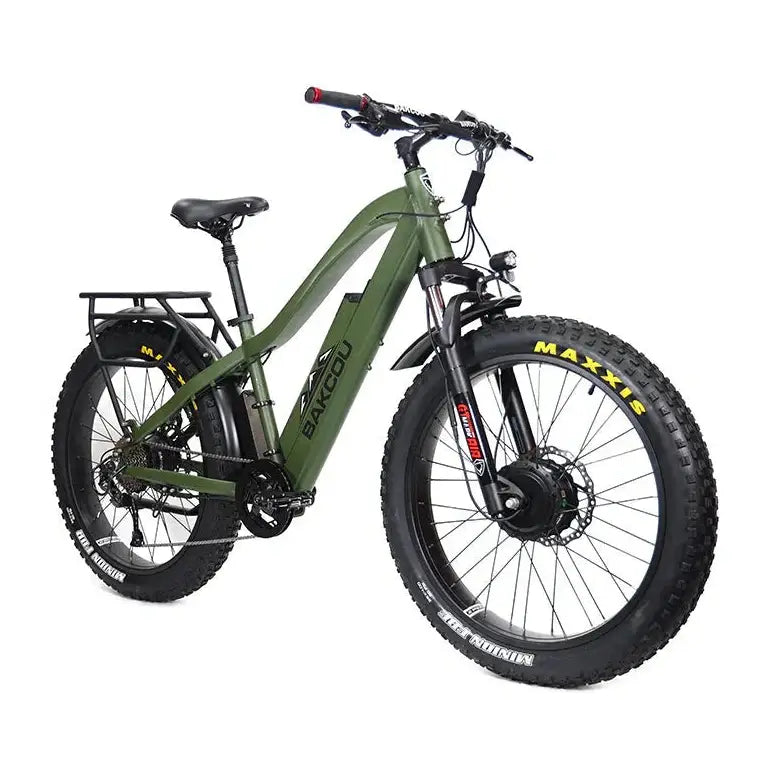 Performer 2024 Bakcou KODIAK AWD All Wheel Drive Dual Hub 48V Fat Tire Electric Bike