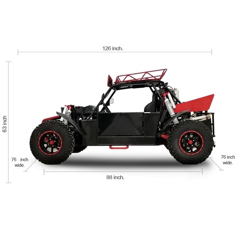 2024 BMS Motor Sniper T-1500 2S 2 Seater Side by Side Dune Buggy Go-Kart w/ Reverse