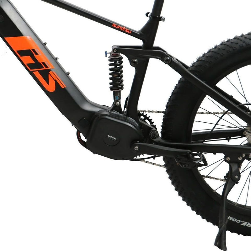 Performer 2024 Eunorau FAT-HS 1000W 48V 14Ah Mid Drive Fat Tire Suspension Electric Bike