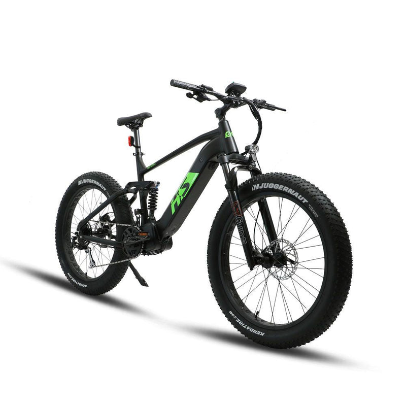 Performer 2024 Eunorau FAT-HS 1000W 48V 14Ah Mid Drive Fat Tire Suspension Electric Bike