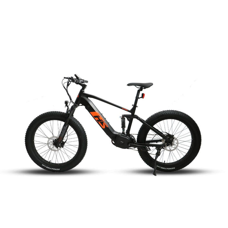 Performer 2024 Eunorau FAT-HS 1000W 48V 14Ah Mid Drive Fat Tire Suspension Electric Bike