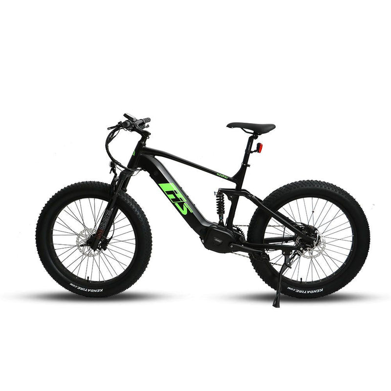 Performer 2024 Eunorau FAT-HS 1000W 48V 14Ah Mid Drive Fat Tire Suspension Electric Bike