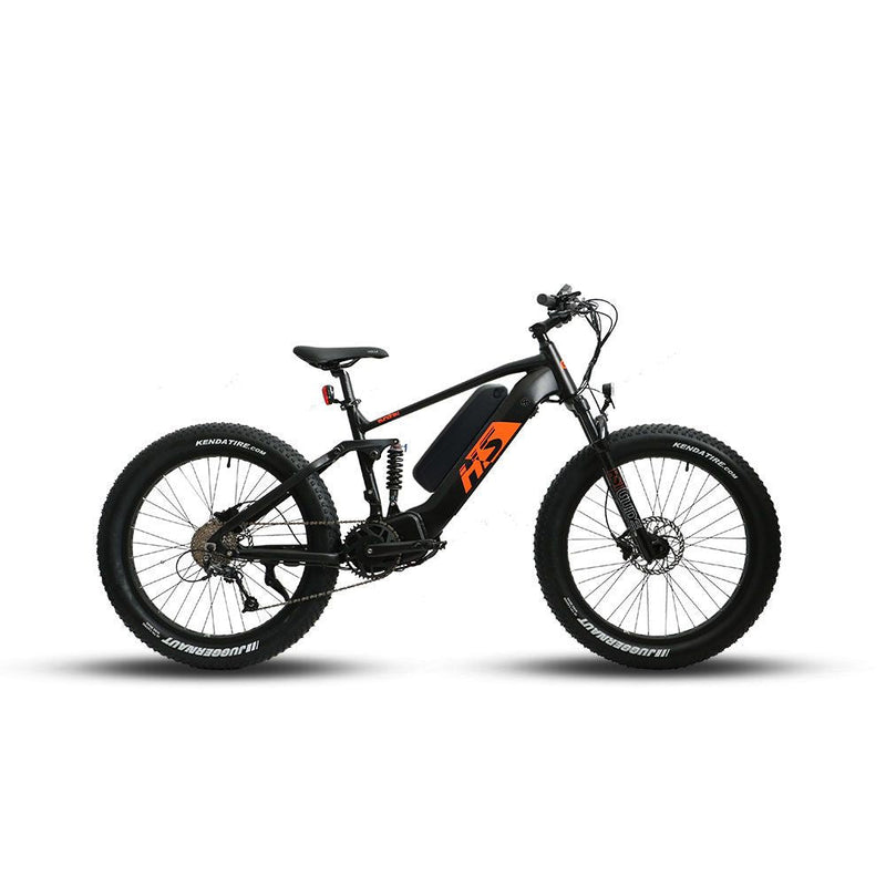 Performer 2024 Eunorau FAT-HS 1000W 48V 14Ah Mid Drive Fat Tire Suspension Electric Bike