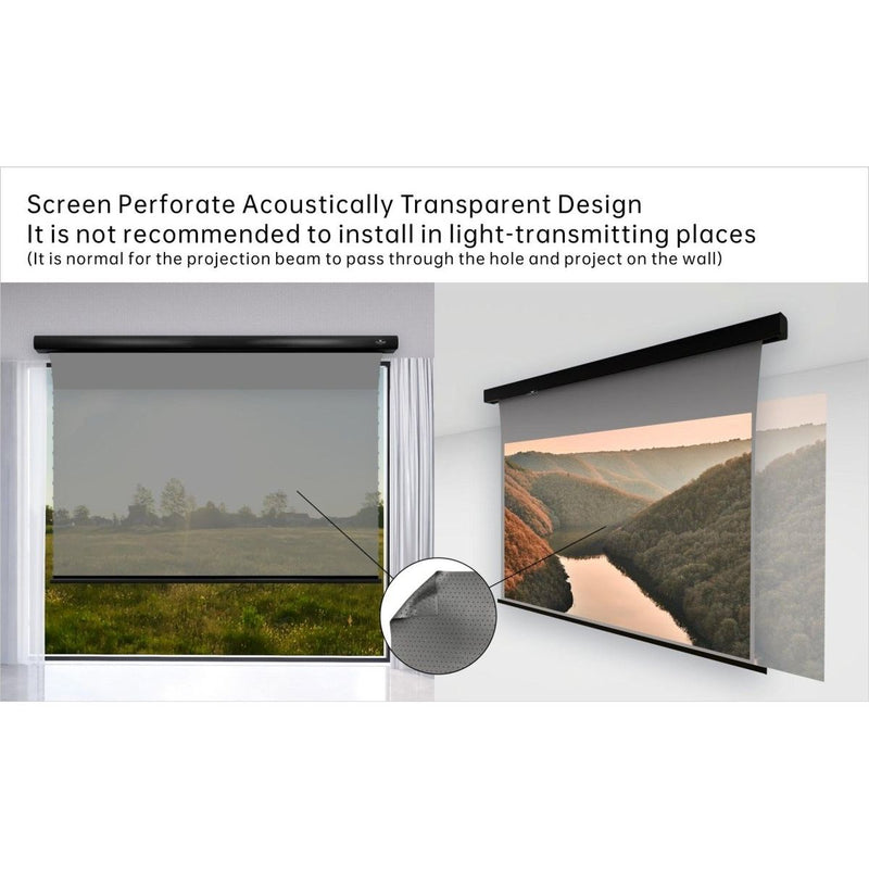 VIVIDSTORM ALR P Slimline Motorized Tension Obsidian Long Throw Perforated Projector Screen