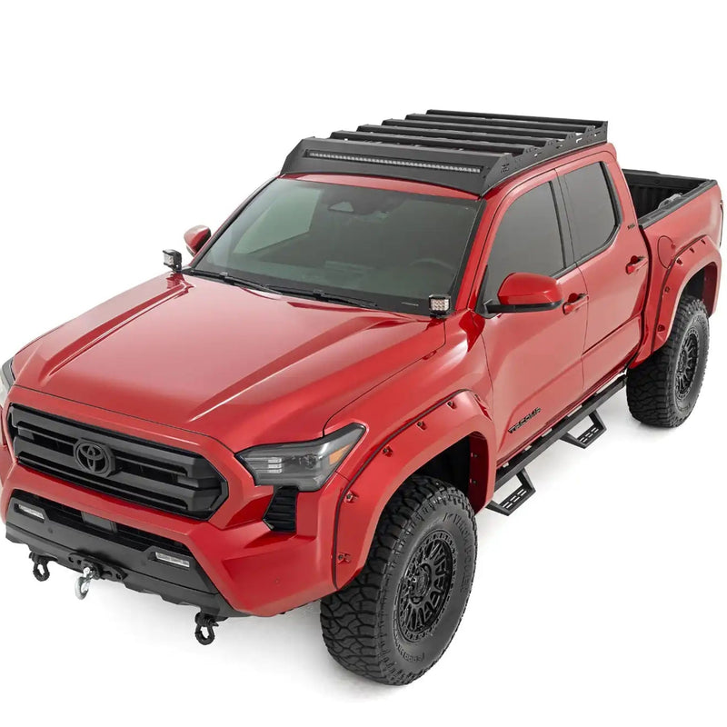 ROUGH COUNTRY LOW PROFILE ROOF RACK W/40" LED LIGHT BAR | 2024+ TOYOTA TACOMA - 72110