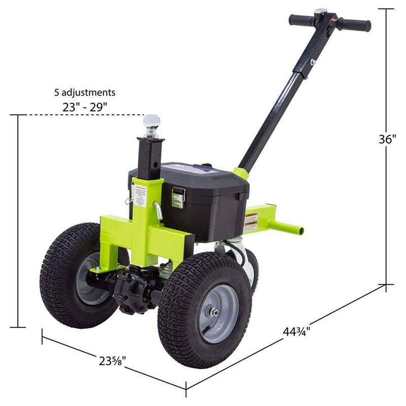 Tow Tuff TMD-35ETD8 Adjustable 3500 Lbs Capacity Electric Trailer Dolly, Green - 218124