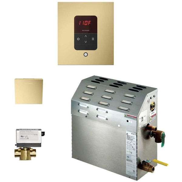 Mr Steam 7.5kw Steam Bath Generator Package - Square - Satin Brass - 225c1atsqsb