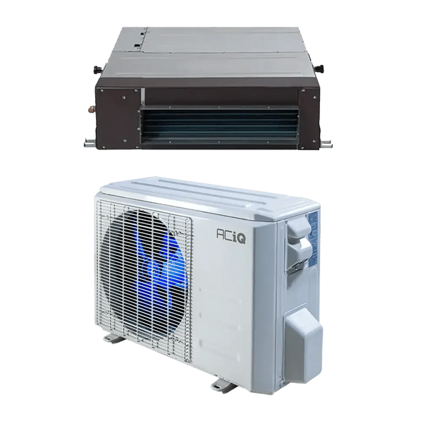 24,000 BTU 21 SEER ACiQ Platinum Single Zone Concealed Duct Mini Split System w/ Max Heat - Backyard Provider