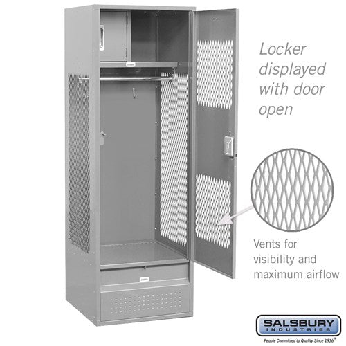 Salsbury 24" Wide Vented Gear Metal Locker - 72024BL-A