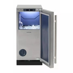 Sapphire 15" Clear Ice Individual Cube - Gravity Drain Multifunction Touch Control - SIIM15