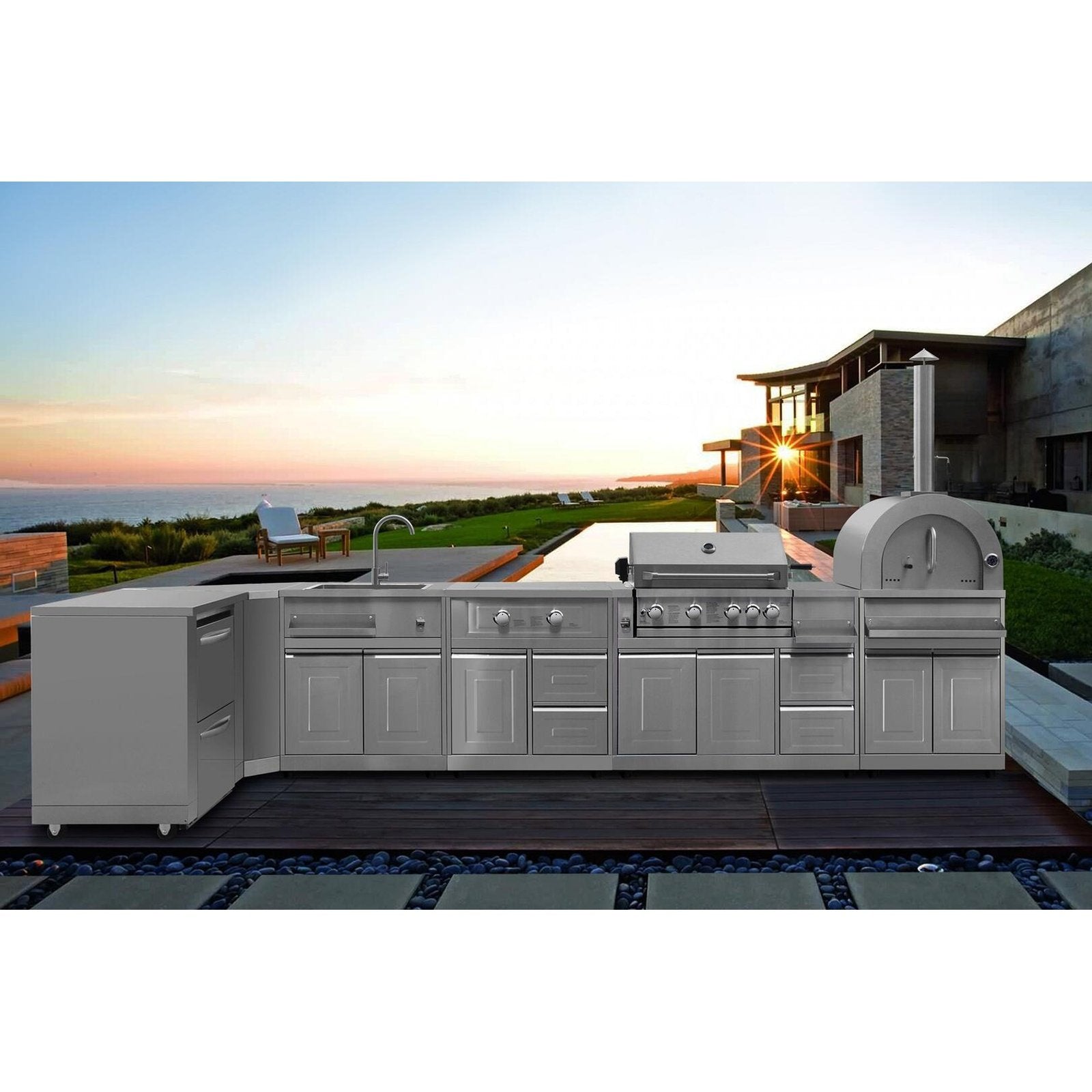 Thor Kitchen 35 in. Pro Style Modular Outdoor Appliance Cabinet, MK02SS304