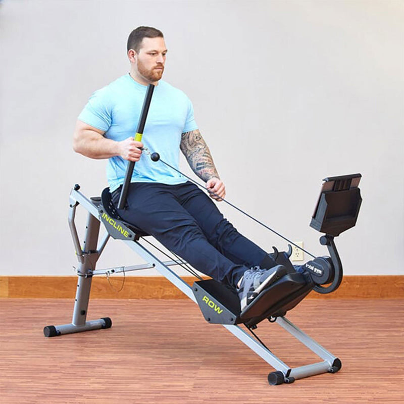 Total Gym Ergonomic Folding Incline Rowing Machine with 6 Levels of Resistance - 257184