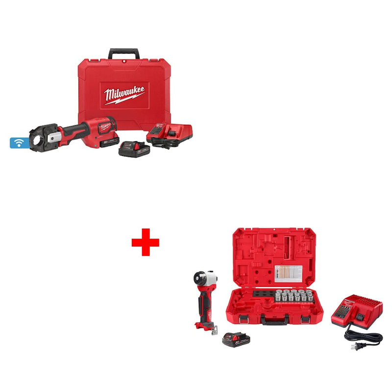 Milwaukee M18 Crimper Kit w/ FREE 2935CU-21S M18 Cable Stripper Kit - 2679-22