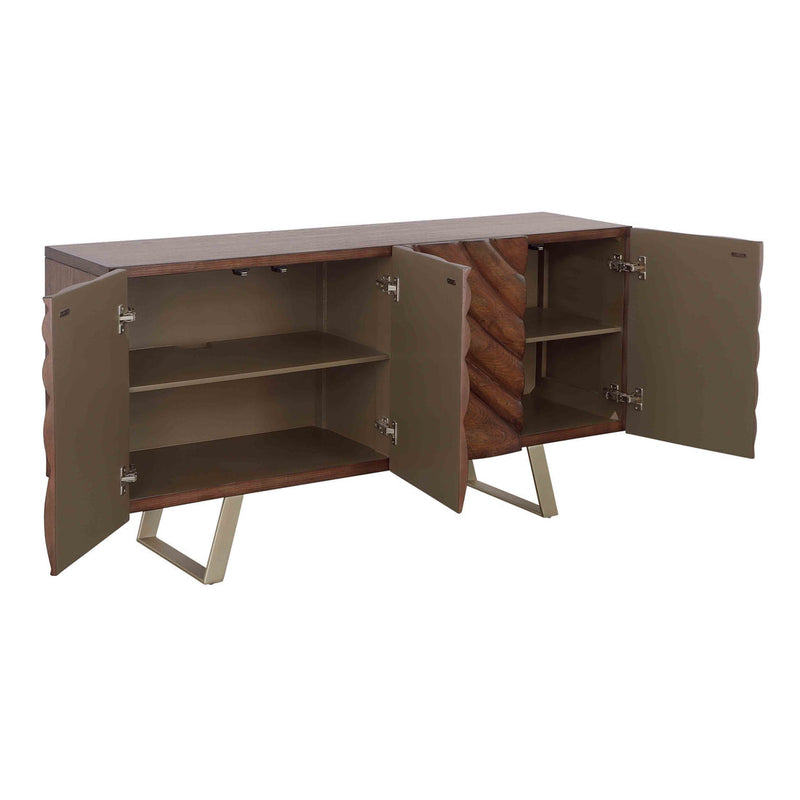 Coast2Coast Home Mojave Four Door Credenza Brown / Champagne - 90345