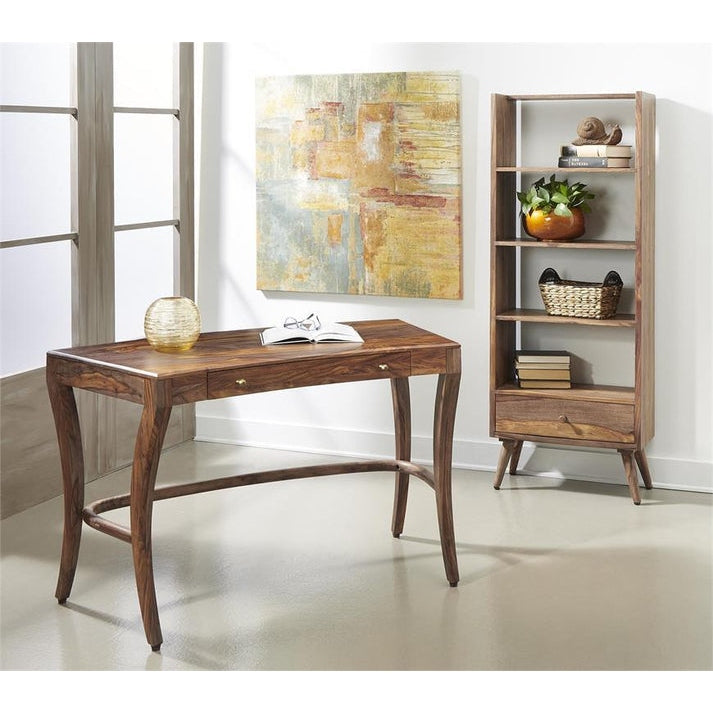 Coast2Coast Home Callum Brownstone One Drawer Writing Desk Nut Brown Finish - 53452