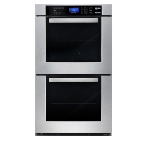 Cosmo 3 Piece Kitchen Package With 30" Electric Cooktop 30" Under Cabinet Range Hood 30" Double Electric Wall Oven