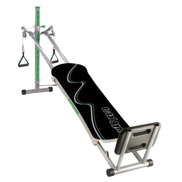 Total Gym Supreme Home Gym with Ab Crunch, Tri Grip Shaper Bars, and Squat Stand - 324874